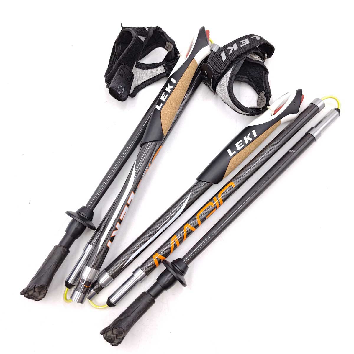 【中古】レキ NWマイクロマジック 110 ノルディックウオーキング トレッキングポール ブラック 1300271 LEKI ステッキ 登山