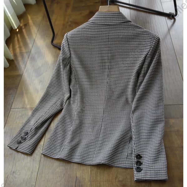 テーラードジャケット レディース 千鳥柄 アウター ジャケット 春秋 カジュアル 着痩せ 通勤 長袖 オフィス 七五三 30代 40代 おしゃれ 春コーデ