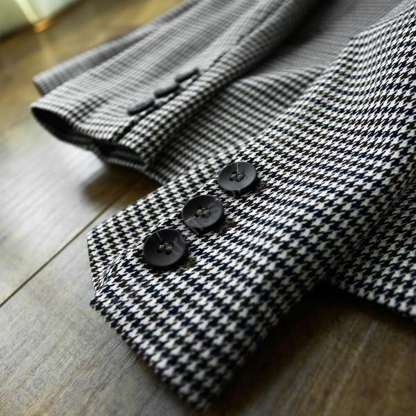 テーラードジャケット レディース 千鳥柄 アウター ジャケット 春秋 カジュアル 着痩せ 通勤 長袖 オフィス 七五三 30代 40代 おしゃれ 春コーデ