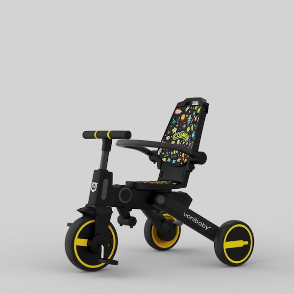 子供用三輪車 4in1 (パープル ) 自転車 オリジナル 押し棒付き 安全