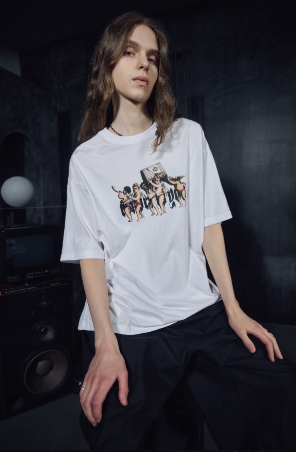 【CPGN STUDIO】23SS★ Deliver Angel Short Sleeve Tee MUSINSA | CPGN STUDIO Angel Brooch Crop Short Sleeve T-Shirt