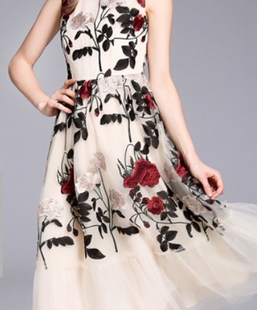 花柄ノースリーブワンピース ワンピース ミモレ丈 袖なし l ラウンドネック セミフレア レース 刺繍 かわいい 大人可愛い 大人 柄 花柄 春 夏 秋 10代 20代 30代 40代 50 花柄ノースリーブワンピース ワンピース ミモレ丈 袖なし l ラウンドネック セミフレア レース 刺繍 かわいい 大人可愛い 大人 柄 花柄 春 夏 秋 10代 20代 30代 40代 50