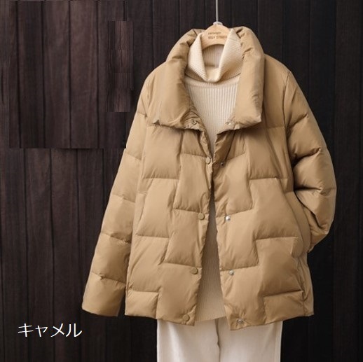 アウター トップス ダウン ジャケット コート 薄手 超軽量 ライト レディース ショートコート 大きいサイズ ルーズコート シングルブレスト ホワイトダックダウン 長袖 前開き カジュアル レトロ アウター トップス ダウン ジャケット コート 薄手 超軽量 ライト レディース ショートコート 大きいサイズ ルーズコート シングルブレスト ホワイトダックダウン 長袖 前開き カジュアル レトロ