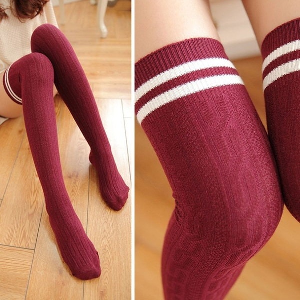 Greatwaveslin新着ファッションコットンブレンドセクシーなストライプ膝丈ソックスロングストッキングOverknee Greatwaveslin新着ファッションコットンブレンドセクシーなストライプ膝丈ソックスロングストッキングOverknee