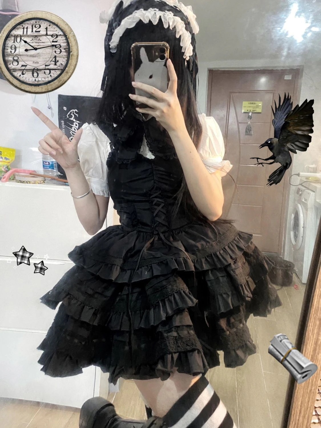 パーティードレスドレス ロリータギャルシャツ+キャミソールスカート2点セット女ドレス パーティードレスドレス ロリータギャルシャツ+キャミソールスカート2点セット女ドレス