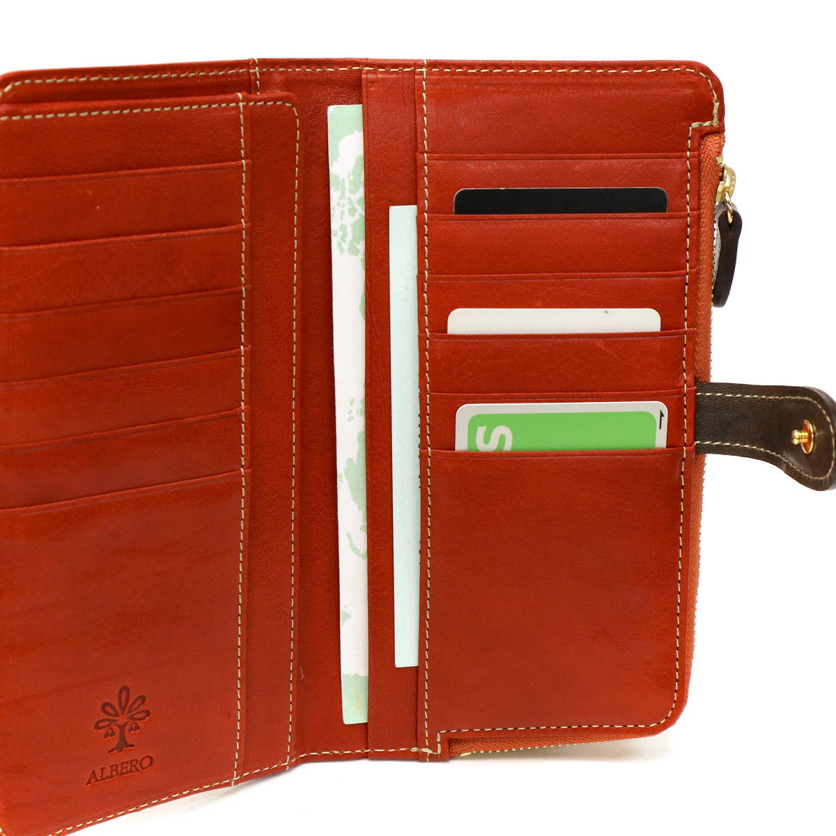 アルベロ 長財布 ALBERO 財布 PIERROT ピエロ 二つ折り 小銭入れ 薄い 薄型 スリム 本革 革 レザー ウォレット おしゃれ かわいい ナチュラル ブランド レディース 6431