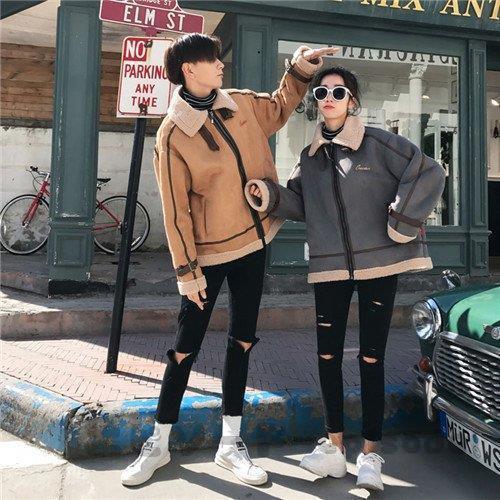 人気商品超目玉 ペアルック アウター 秋冬 ジャケット パーカー ビックシルエット ペアルック カ