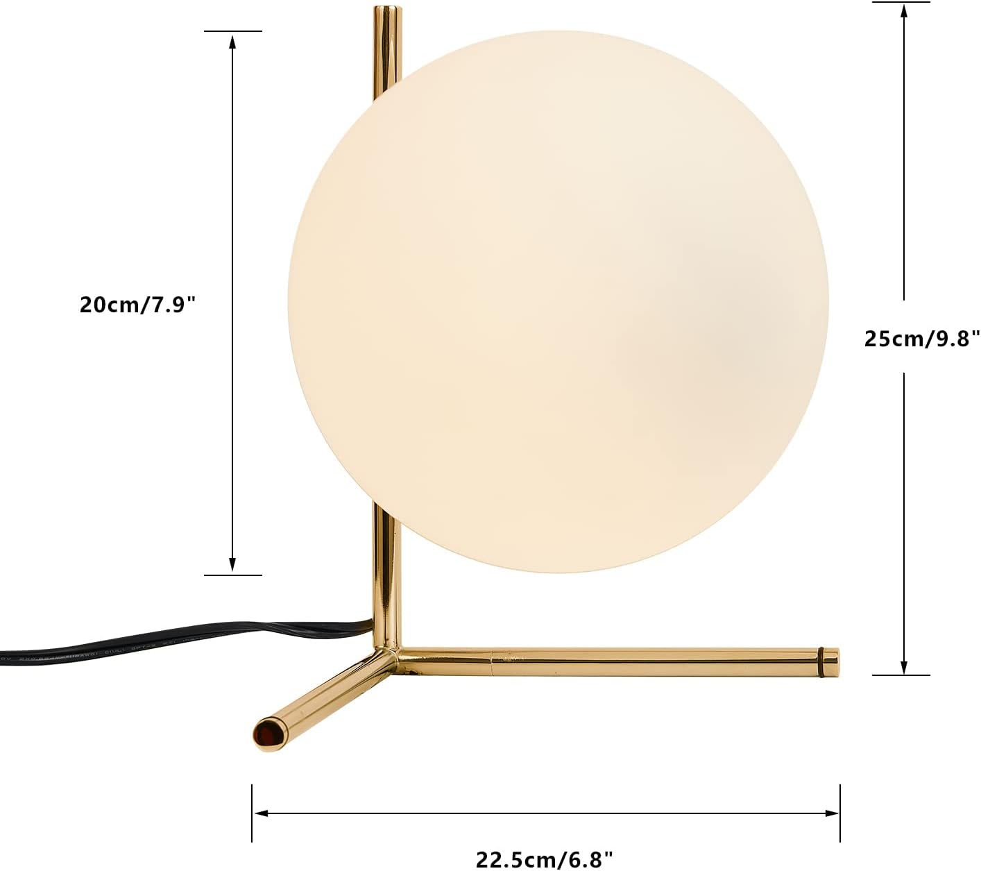 BOKT ミッドセンチュリーモダン真鍮テーブルランプ ホームインテリア ガラスボールとANGメタルテーブルランプ 読書ランプ オフィスベッドルームリビングルーム用 (Aスタイル) BOKT ミッドセンチュリーモダン真鍮テーブルランプ ホームインテリア ガラスボールとANGメタルテーブルランプ 読書ランプ オフィスベッドルームリビングルーム用 (Aスタイル)