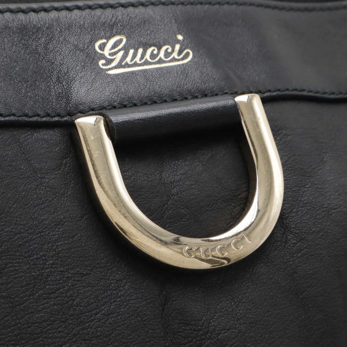 アビー トートバッグ ラージトート ショルダーバッグ セミショルダー レザー ブラック 黒 ゴールド金具 19024