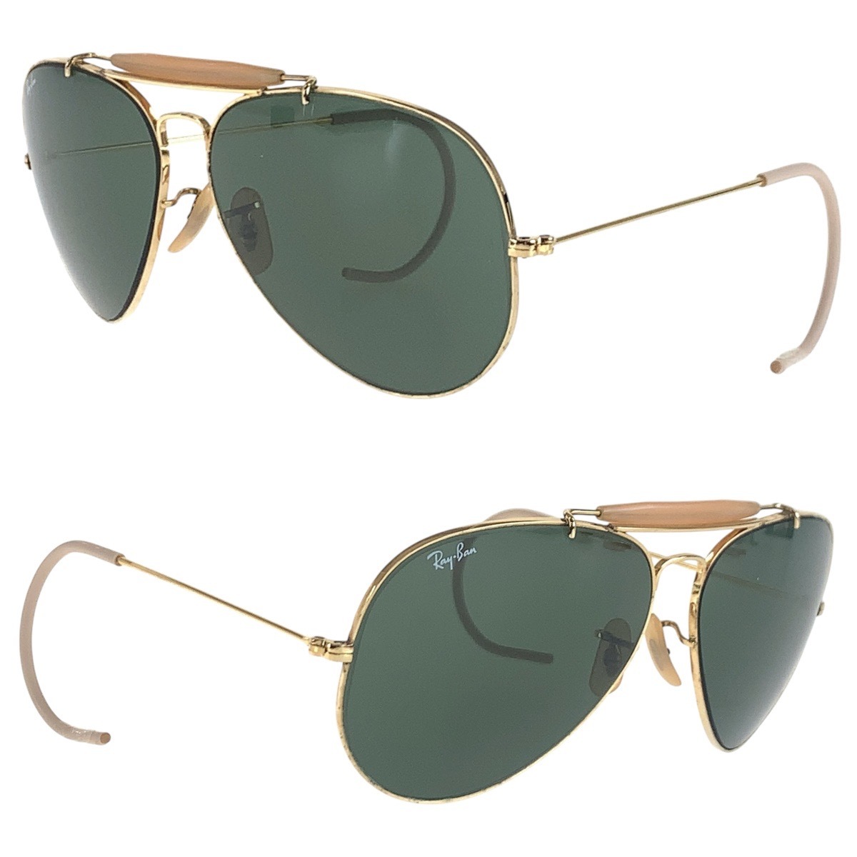 美品 ヴィンテージ B&L RAY-BAN U.S.A カーキ オリーブ ゴールド金具 ガラス/メタル 6214 サングラス メンズ 500255 美品 ヴィンテージ B&L RAY-BAN U.S.A カーキ オリーブ ゴールド金具 ガラス/メタル 6214 サングラス メンズ 500255