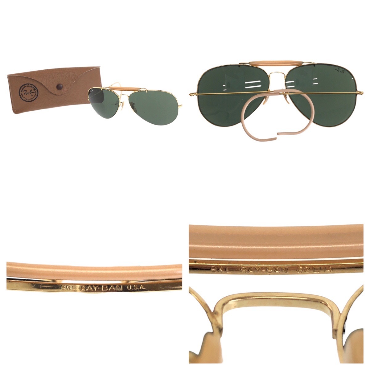 美品 ヴィンテージ B&L RAY-BAN U.S.A カーキ オリーブ ゴールド金具 ガラス/メタル 6214 サングラス メンズ 500255 美品 ヴィンテージ B&L RAY-BAN U.S.A カーキ オリーブ ゴールド金具 ガラス/メタル 6214 サングラス メンズ 500255