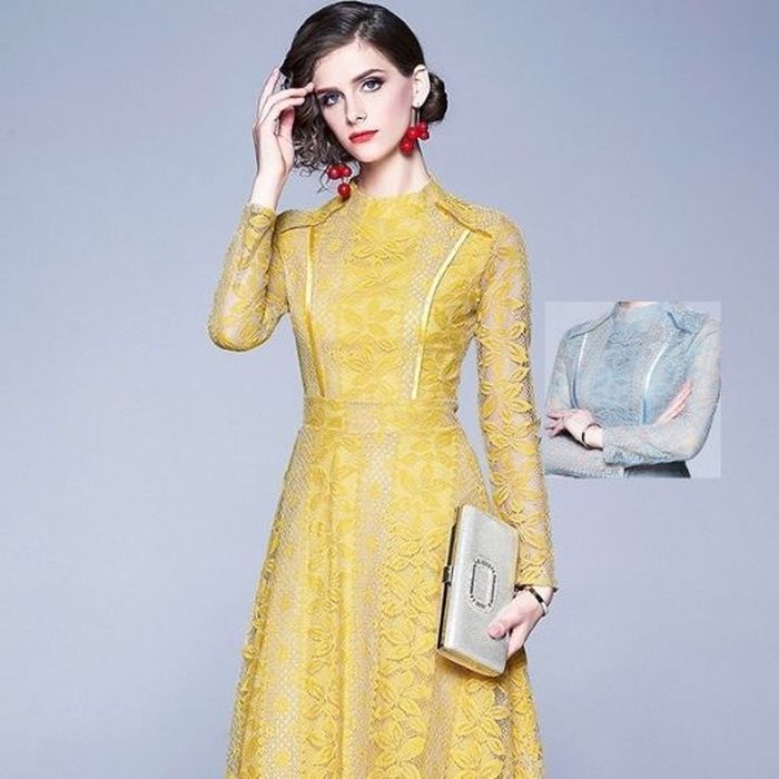 パーティードレス 韓国 おしゃれ お呼ばれ 膝丈 結婚式 二次会 謝恩会 成人式 可愛い 上品 イエロー ブルー エレガント レース ワンピース 長袖 大きいサイズ XS/3L/4L/5L プチプラ パーティードレス 韓国 おしゃれ お呼ばれ 膝丈 結婚式 二次会 謝恩会 成人式 可愛い 上品 イエロー ブルー エレガント レース ワンピース 長袖 大きいサイズ XS/3L/4L/5L プチプラ