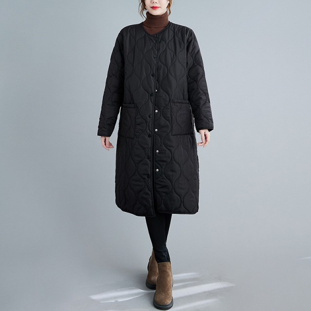 【即納】中綿コート キルティングコート レディース 中綿ジャケット ロング丈 アウター Aライン 軽い ノーカラー 大きいサイズ 【即納】中綿コート キルティングコート レディース 中綿ジャケット ロング丈 アウター Aライン 軽い ノーカラー 大きいサイズ