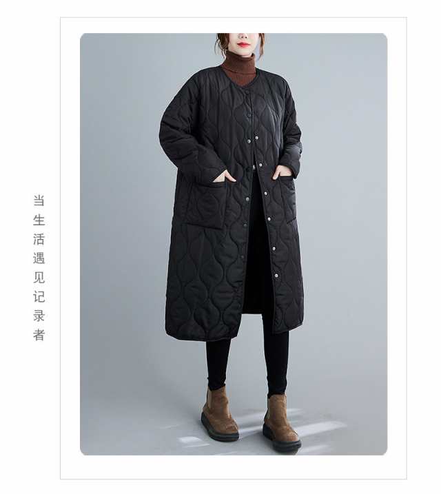 【即納】中綿コート キルティングコート レディース 中綿ジャケット ロング丈 アウター Aライン 軽い ノーカラー 大きいサイズ 【即納】中綿コート キルティングコート レディース 中綿ジャケット ロング丈 アウター Aライン 軽い ノーカラー 大きいサイズ