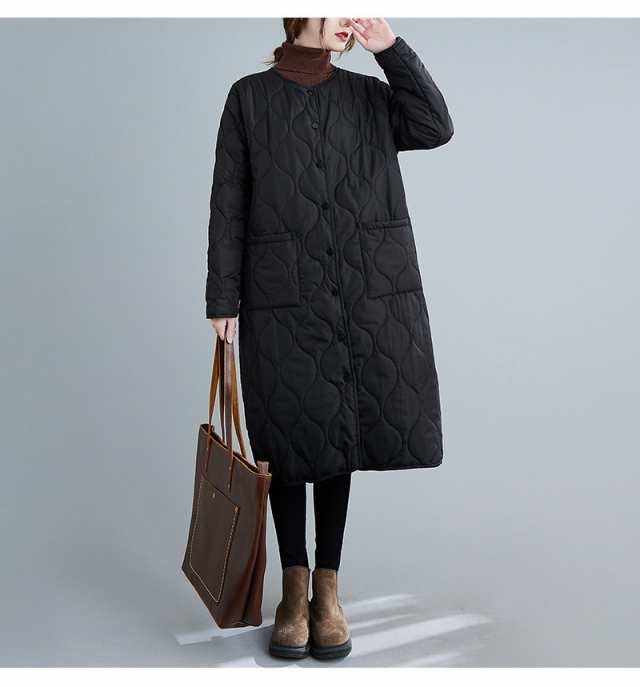 【即納】中綿コート キルティングコート レディース 中綿ジャケット ロング丈 アウター Aライン 軽い ノーカラー 大きいサイズ 【即納】中綿コート キルティングコート レディース 中綿ジャケット ロング丈 アウター Aライン 軽い ノーカラー 大きいサイズ