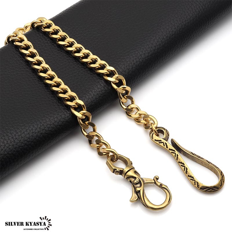 唐草クリップウォレットチェーン ゴールド [wc033]