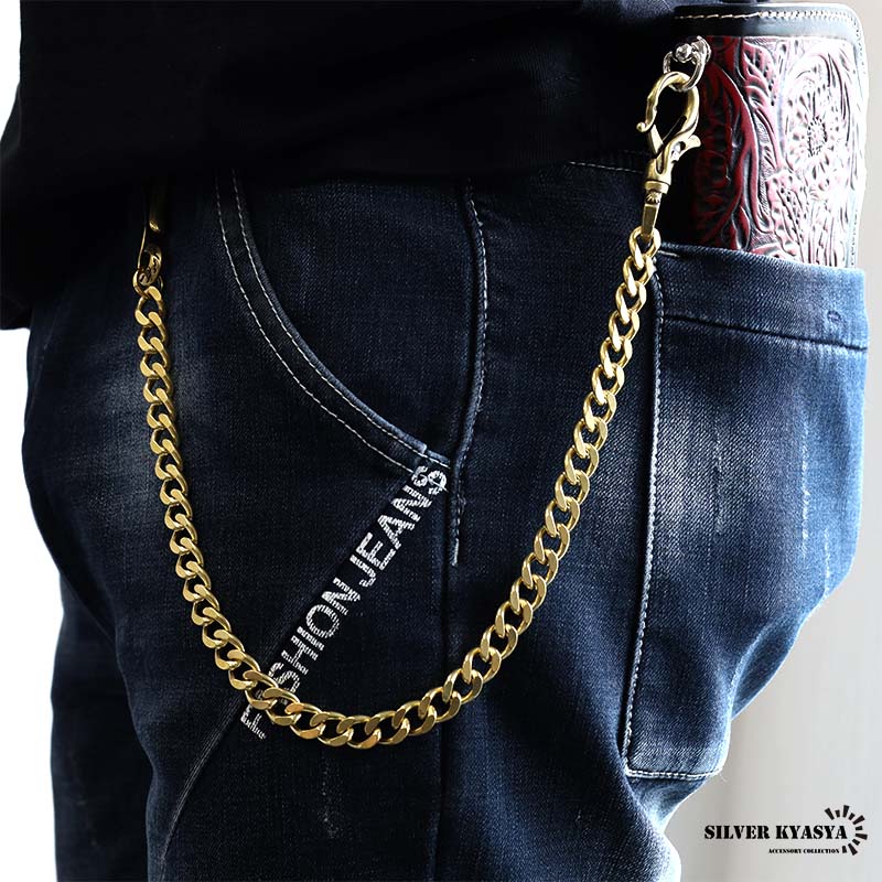 唐草クリップウォレットチェーン ゴールド [wc033]