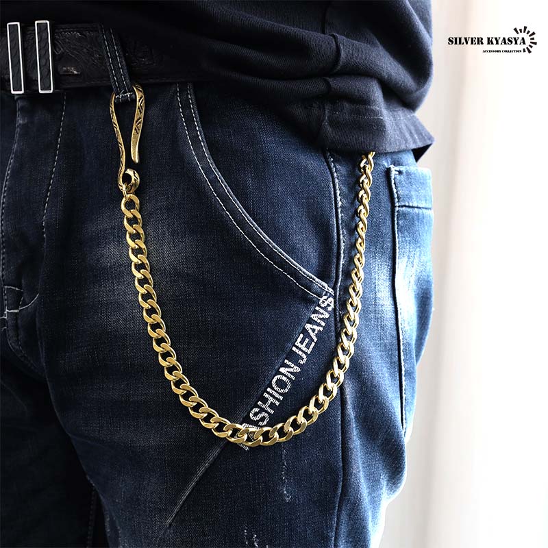 唐草クリップウォレットチェーン ゴールド [wc033]