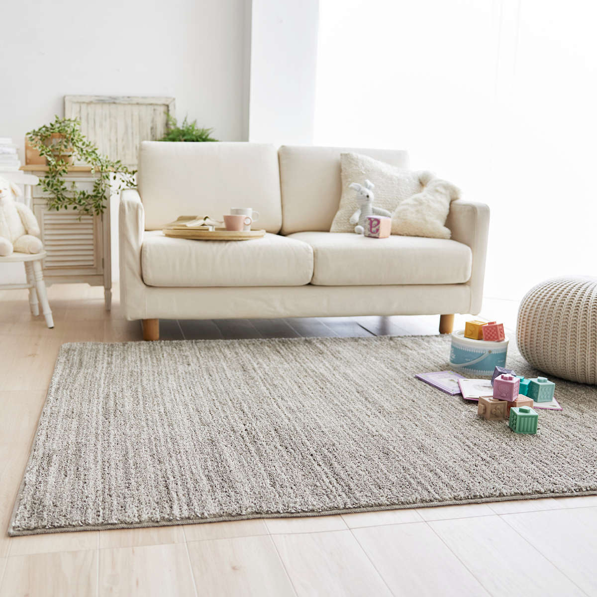 ラグ スミノエ エクリュ 130x190cm 洗える カーペット 絨毯 マット ラグマット 機能ラグ 長方形 1.5畳 防ダニ アレルブロック ホットカーペット対応 床暖対応 すべり止め