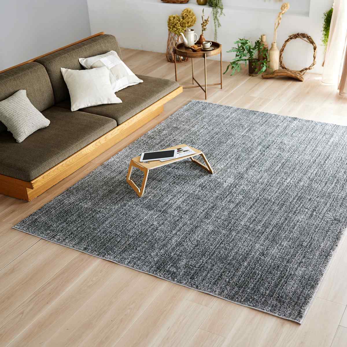 ラグ スミノエ エクリュ 130x190cm 洗える カーペット 絨毯 マット ラグマット 機能ラグ 長方形 1.5畳 防ダニ アレルブロック ホットカーペット対応 床暖対応 すべり止め