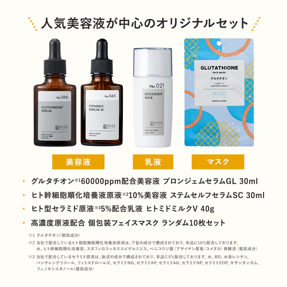 Qoo10] KISOCARE スキンケア 福袋 4点セット ナカモトフ