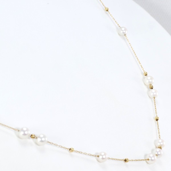 K18 18金 YG イエローゴールド ネックレス パール(真珠) 約88cm ジュエリー 中古 K18 18金 YG イエローゴールド ネックレス パール(真珠) 約88cm ジュエリー 中古