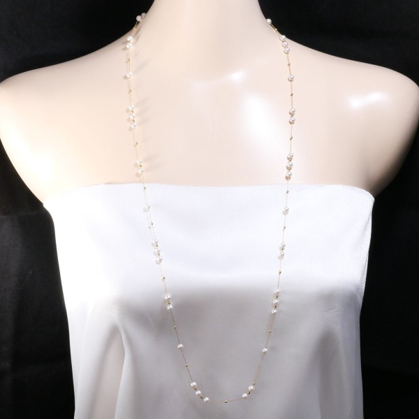 K18 18金 YG イエローゴールド ネックレス パール(真珠) 約88cm ジュエリー 中古 K18 18金 YG イエローゴールド ネックレス パール(真珠) 約88cm ジュエリー 中古