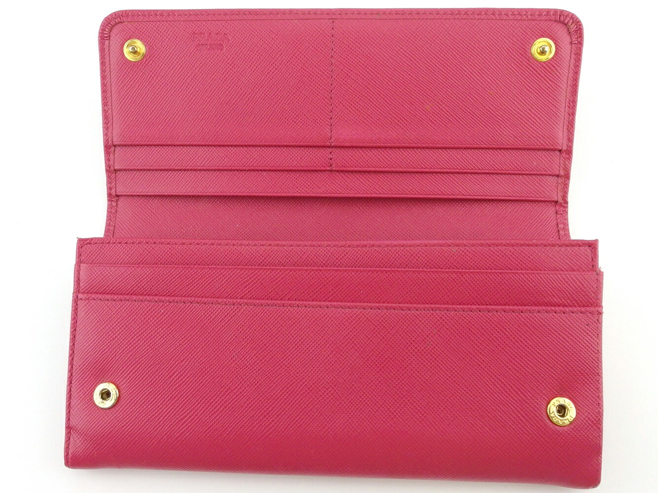 長財布 ファスナー付き 財布 リボン レディース ピンク ゴールド 中古