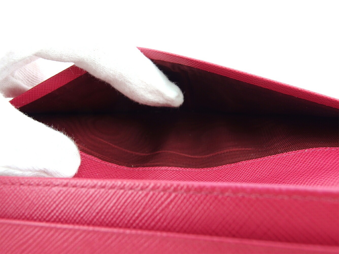 長財布 ファスナー付き 財布 リボン レディース ピンク ゴールド 中古