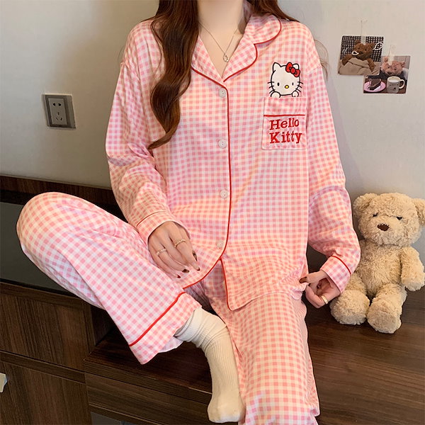 Qoo10] パジャマ レディース 夏 ストライプ長袖