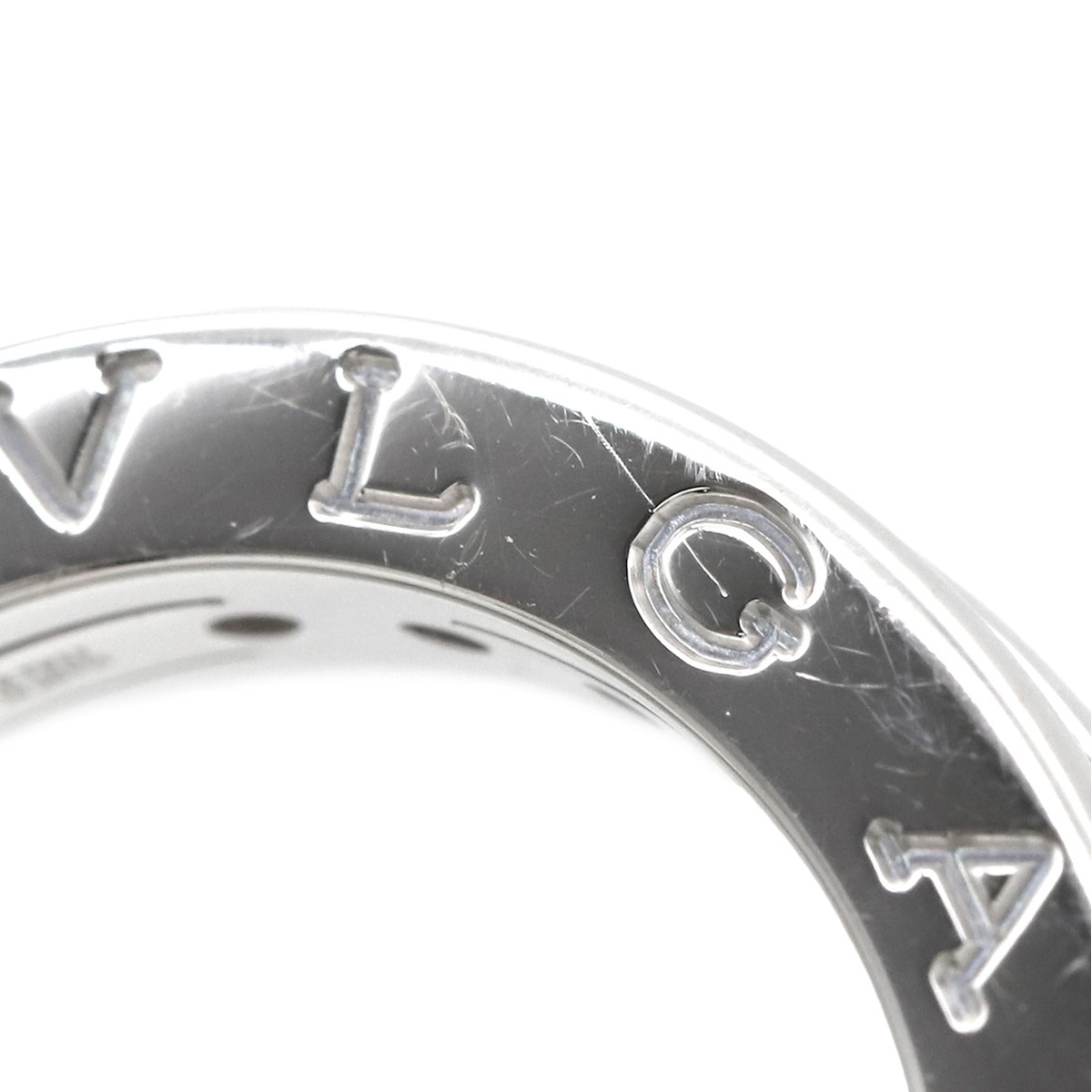 ブルガリ BVLGARI リング 指輪 ビーゼロワン B-zero1 XS ロードライトガーネット 1バンド K18WG ロードライトガーネット ホワイトゴールド #50(JP10) 750WG 18