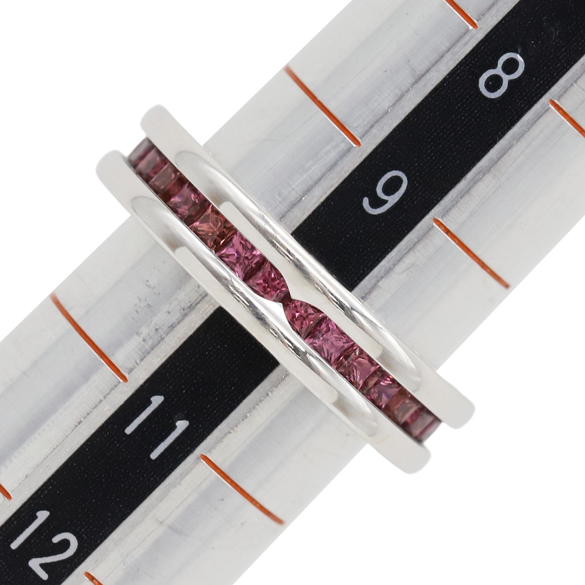 ブルガリ BVLGARI リング 指輪 ビーゼロワン B-zero1 XS ロードライトガーネット 1バンド K18WG ロードライトガーネット ホワイトゴールド #50(JP10) 750WG 18