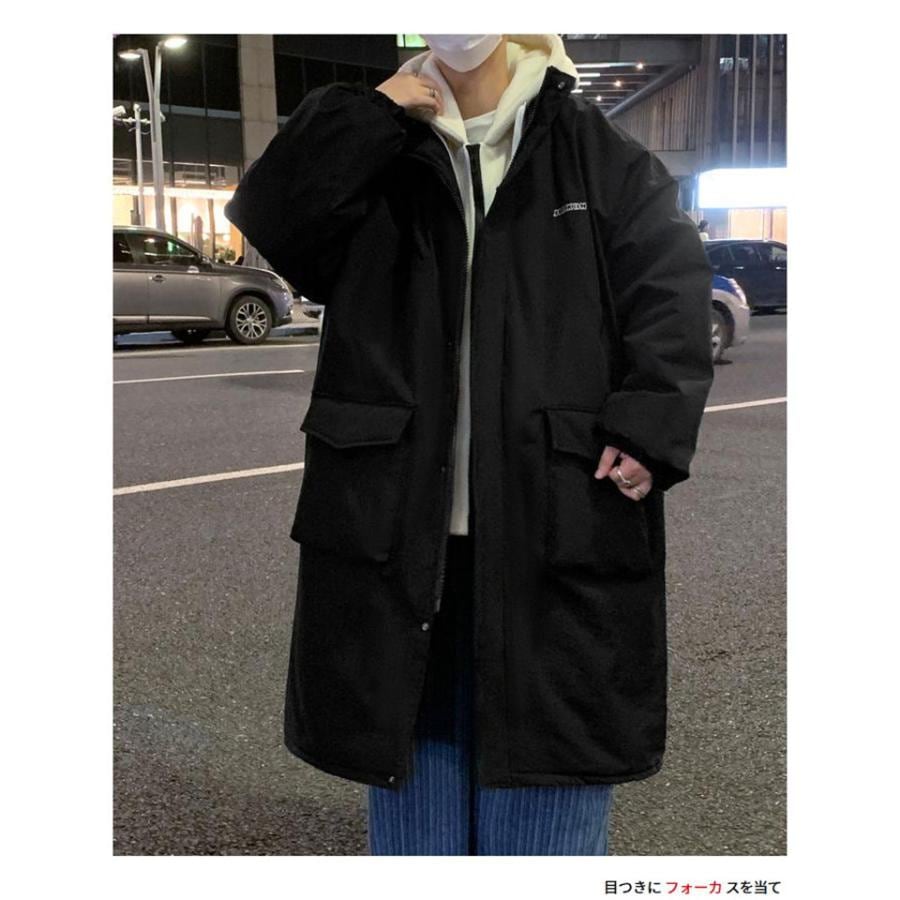 中綿コート メンズ 中綿ジャケット ロング丈 フード付き フェイクレイヤード 冬アウター 防寒 厚手 暖か ゆったり 大きいサイズ 冬 おしゃれ 新作