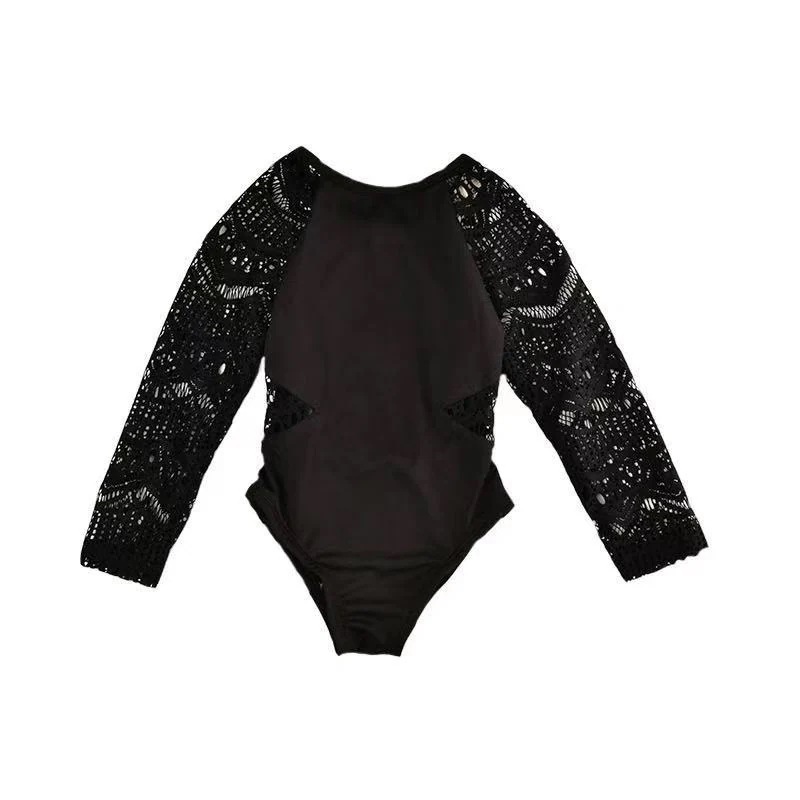 水着 レディース 子供女の子水着子供服新型夏姫連体黒レース子供水着女の子赤ちゃん長袖水着ワンピース 韓国ファッション 水着 レディース 子供女の子水着子供服新型夏姫連体黒レース子供水着女の子赤ちゃん長袖水着ワンピース 韓国ファッション