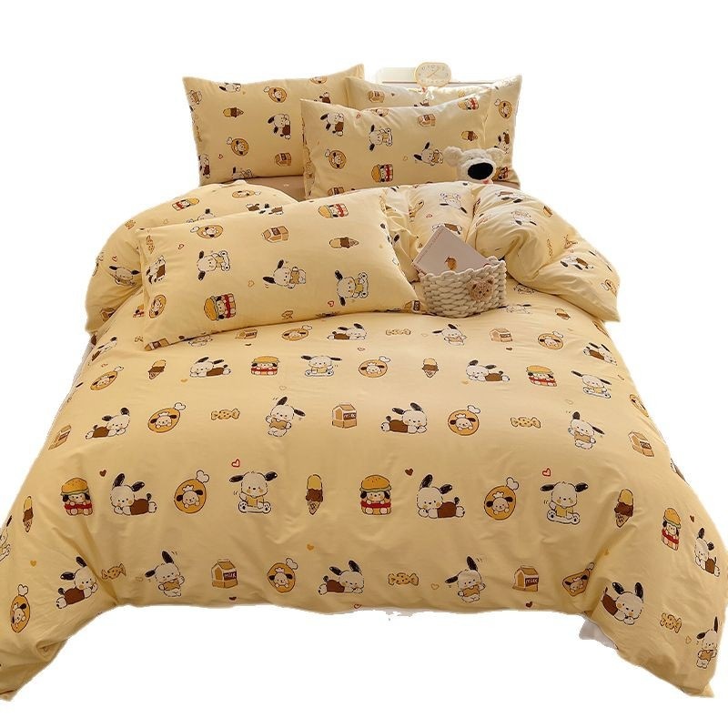 綿4点セット 純綿ツイルプリント寝具3点セット 学生・子供寮用 綿4点セット 純綿ツイルプリント寝具3点セット 学生・子供寮用