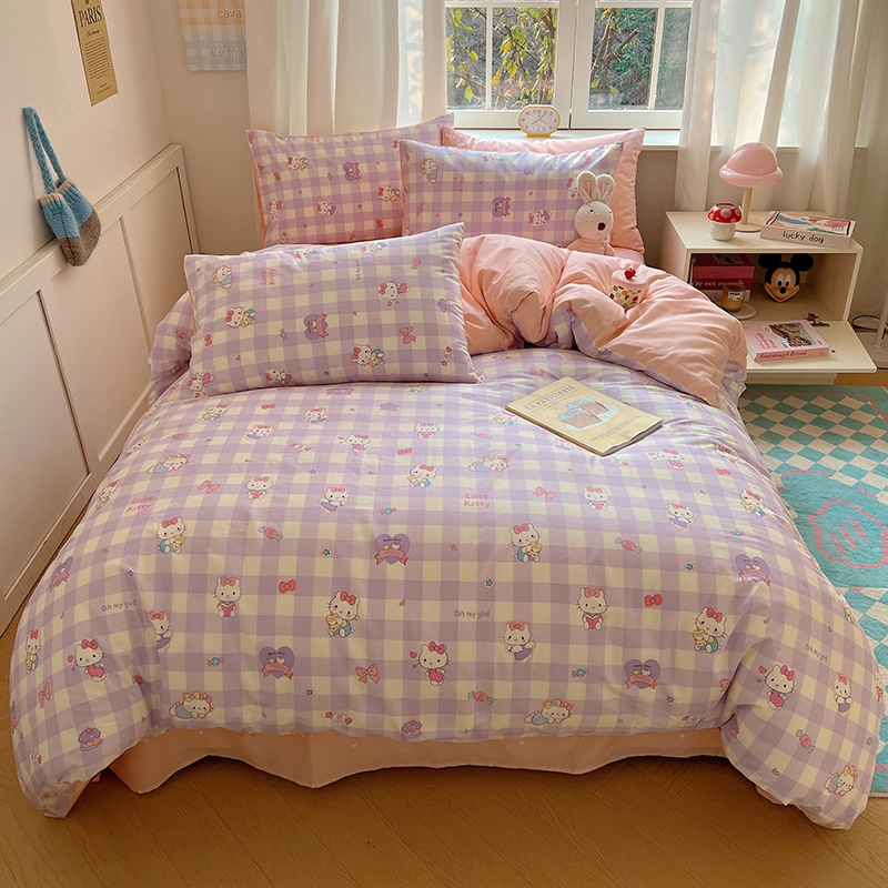 綿4点セット 純綿ツイルプリント寝具3点セット 学生・子供寮用 綿4点セット 純綿ツイルプリント寝具3点セット 学生・子供寮用