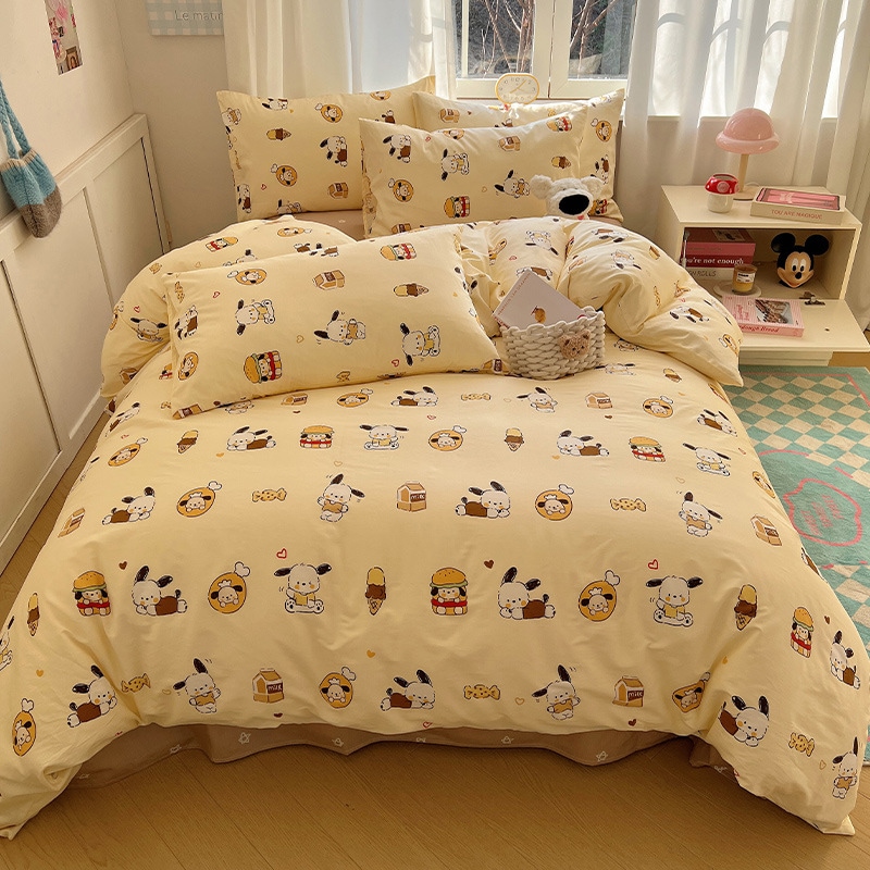 綿4点セット 純綿ツイルプリント寝具3点セット 学生・子供寮用 綿4点セット 純綿ツイルプリント寝具3点セット 学生・子供寮用