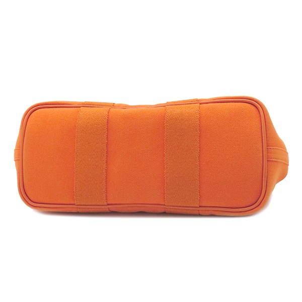 エルメス HERMES ハンドバッグ ヴァルパライソ PM トワルシェブロン レザー オレンジ シルバー金具 G刻印 【保存袋】【中古】