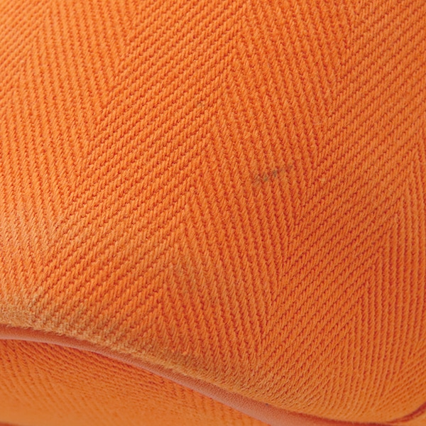 エルメス HERMES ハンドバッグ ヴァルパライソ PM トワルシェブロン レザー オレンジ シルバー金具 G刻印 【保存袋】【中古】