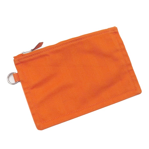 エルメス HERMES ハンドバッグ ヴァルパライソ PM トワルシェブロン レザー オレンジ シルバー金具 G刻印 【保存袋】【中古】