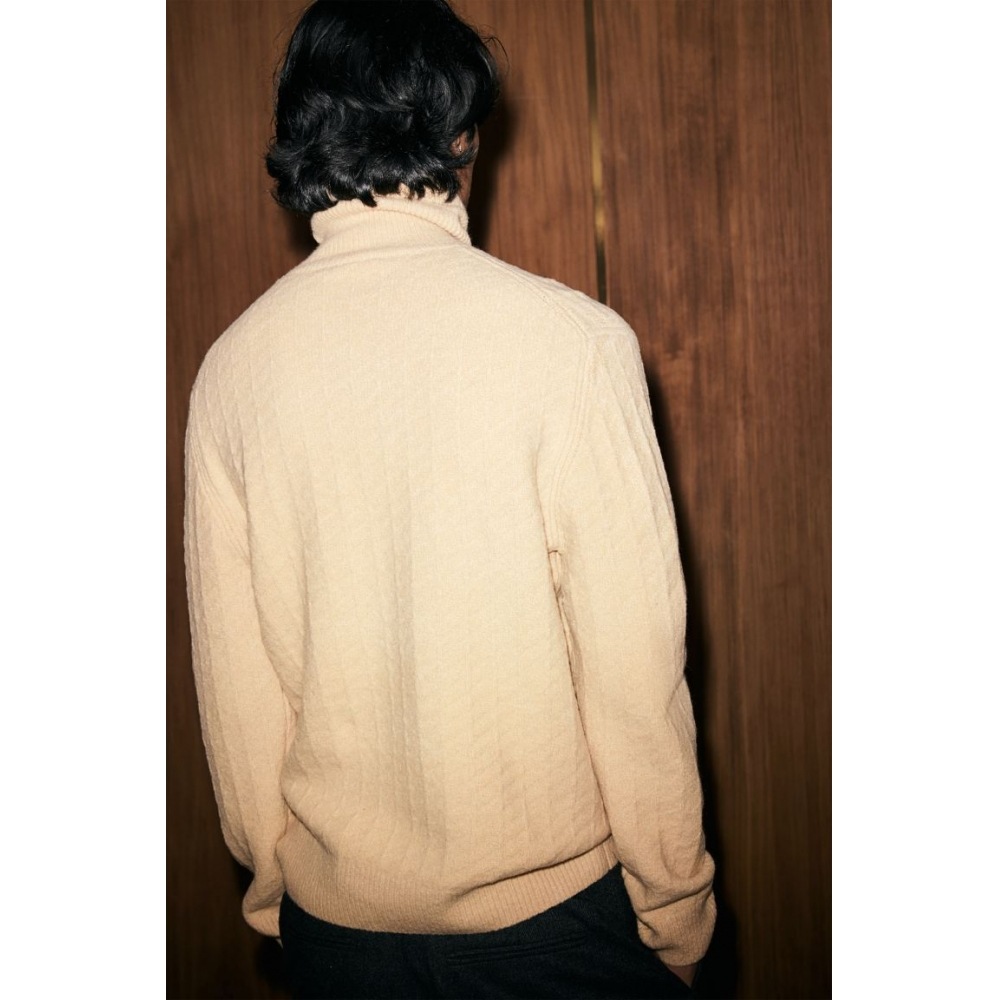 H&M タートルネックセーターレギュラーフィットベージュ