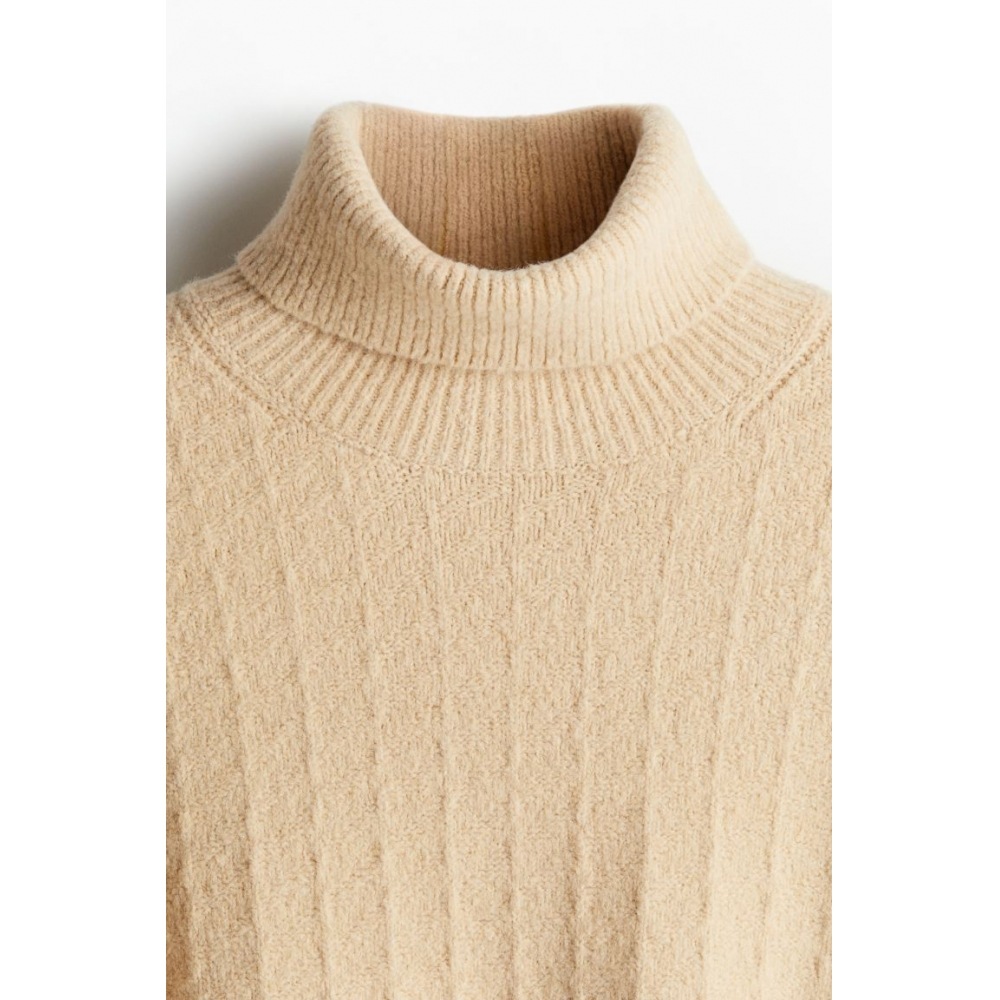 H&M タートルネックセーターレギュラーフィットベージュ