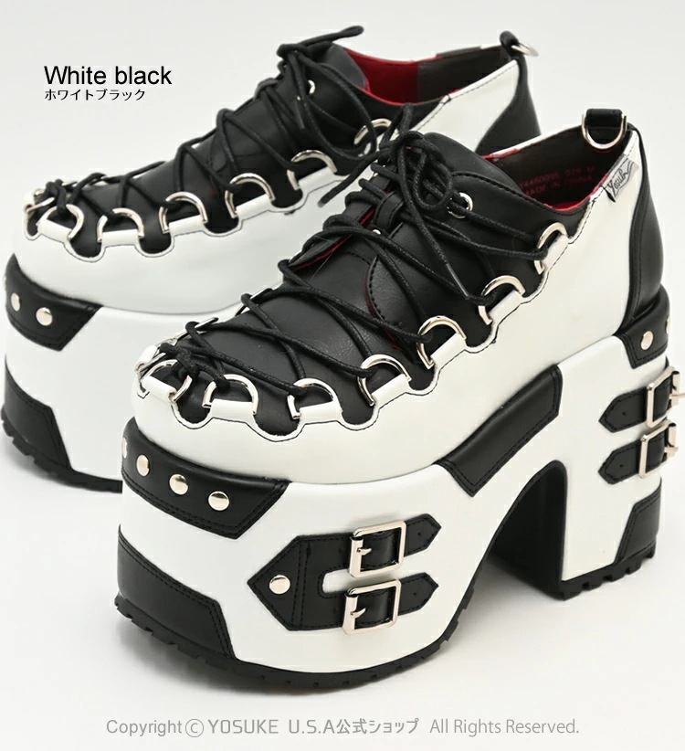 公式SHOP特典キズ補修液付 / 直営SHOP限定 ヨースケ 厚底 レースアップシューズ レディース 厚底ブーツ D管 公式SHOP特典キズ補修液付 / 直営SHOP限定 ヨースケ 厚底 レースアップシューズ レディース 厚底ブーツ D管