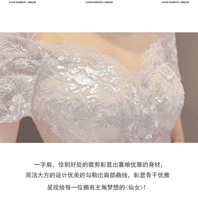 ワンショルダーウェディングドレス花嫁2025スーパードリームプリンセスドレステールシンプル