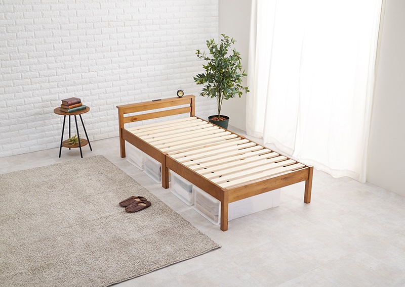 ベッド シングル すのこ 組立簡単 ベット 棚 コンセント スノコ ネジなし工具使わず3分で完成 ベッド シングル すのこ 組立簡単 ベット 棚 コンセント スノコ ネジなし工具使わず3分で完成