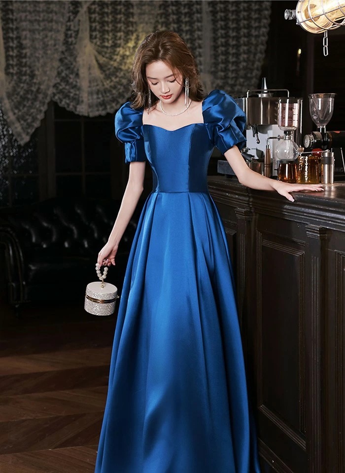 パーテイードレス ロング丈ドレス 袖有り パフスリーブ セクシー レディース 着痩せ 発表会 演奏会 二次会 大きいサイズ エレガント 20代 30代 40代 大人 可愛い 結婚式 披露宴 フォーマル