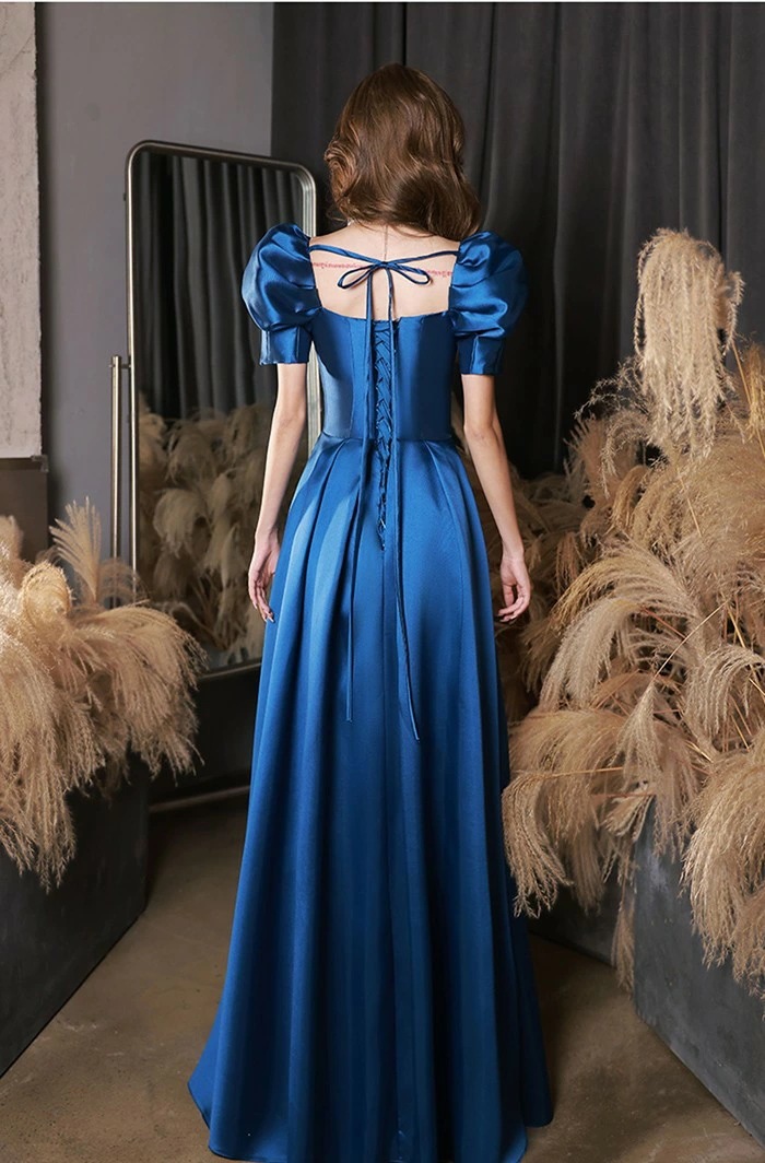 パーテイードレス ロング丈ドレス 袖有り パフスリーブ セクシー レディース 着痩せ 発表会 演奏会 二次会 大きいサイズ エレガント 20代 30代 40代 大人 可愛い 結婚式 披露宴 フォーマル