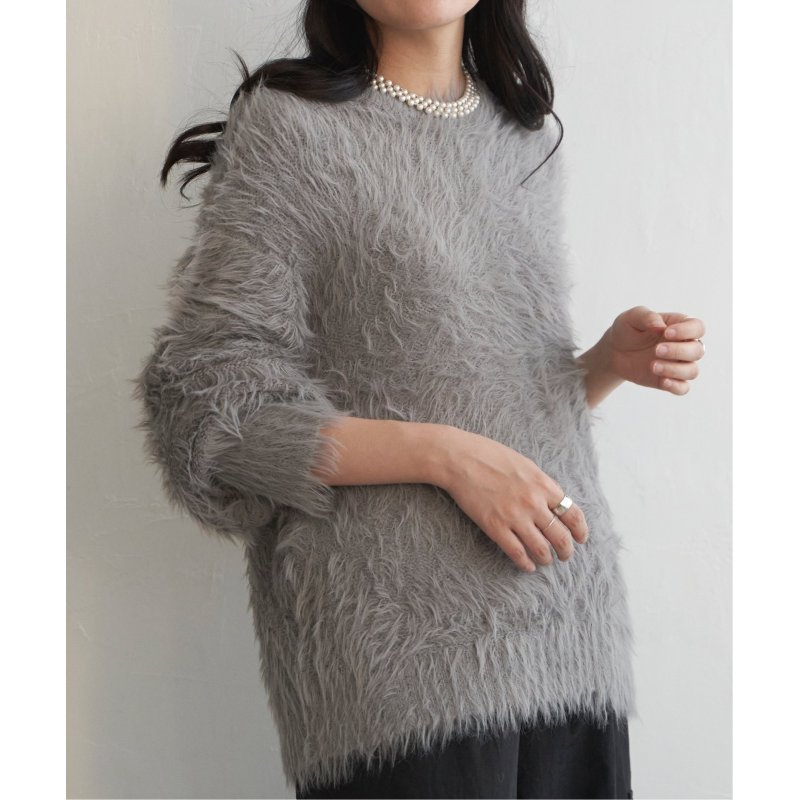 フェイクフェザー天竺プルオーバー