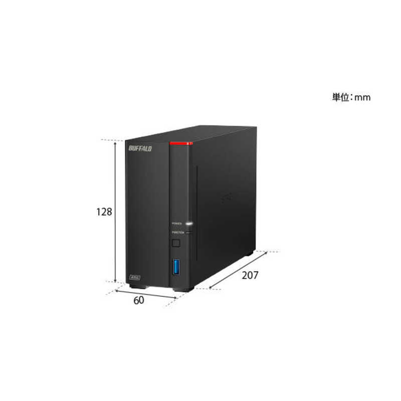 BUFFALO　リンクステーション LS710D ネットワークHDD 1ベイ 3TB LinkStation ブラック　LS710D0301