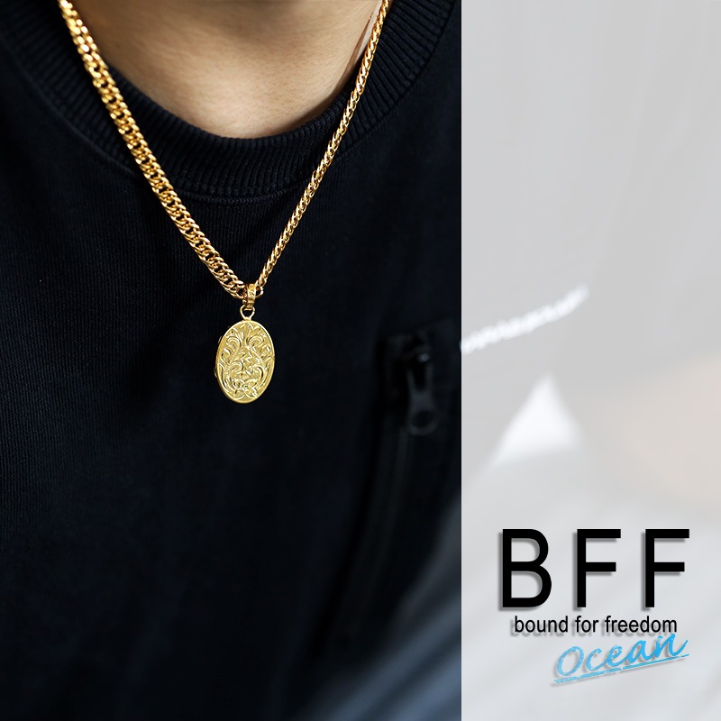 BFF オーバルネックレス ダブル喜平 [bffn021-g]